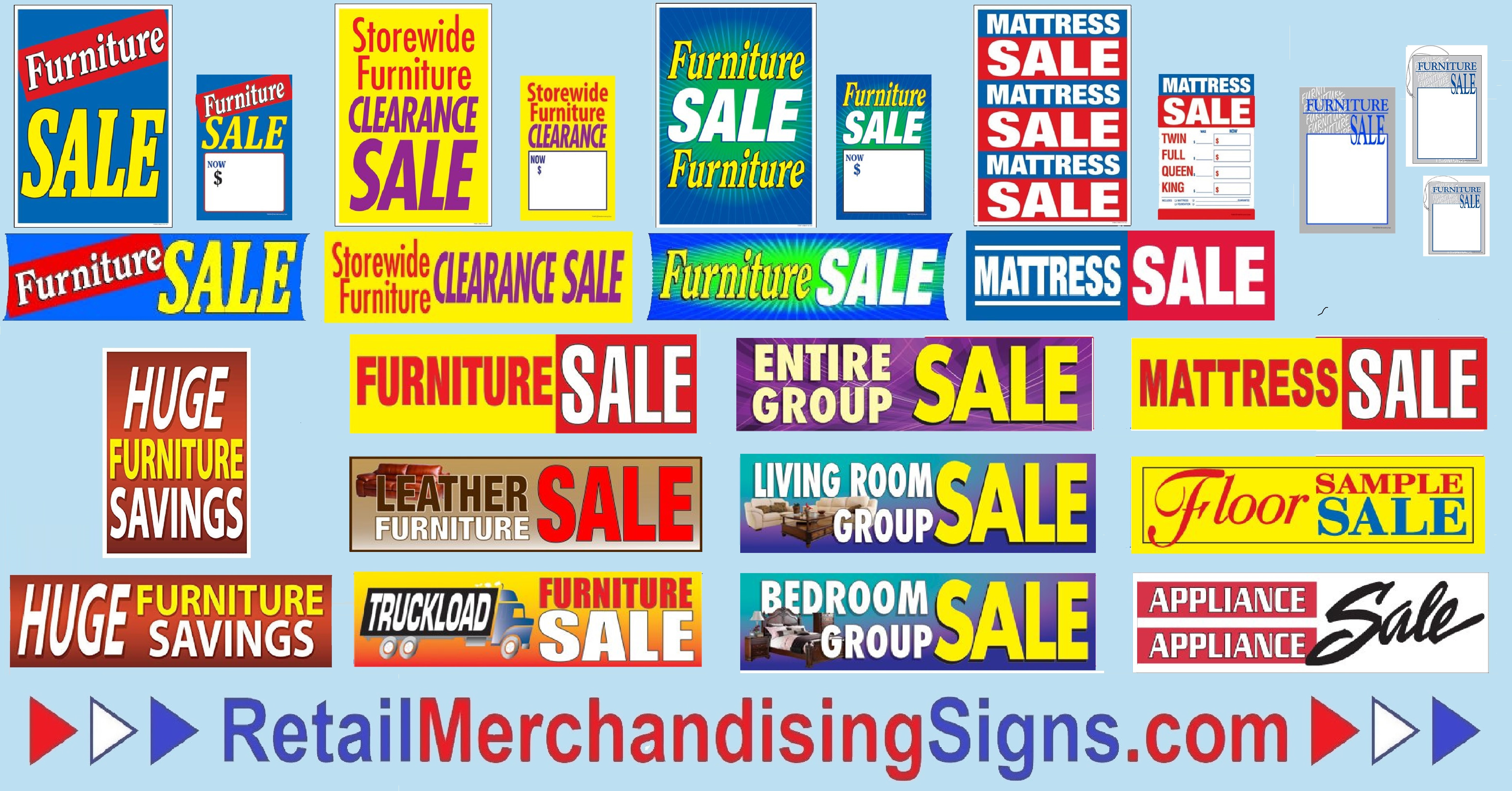 FURNITURE SIGNS