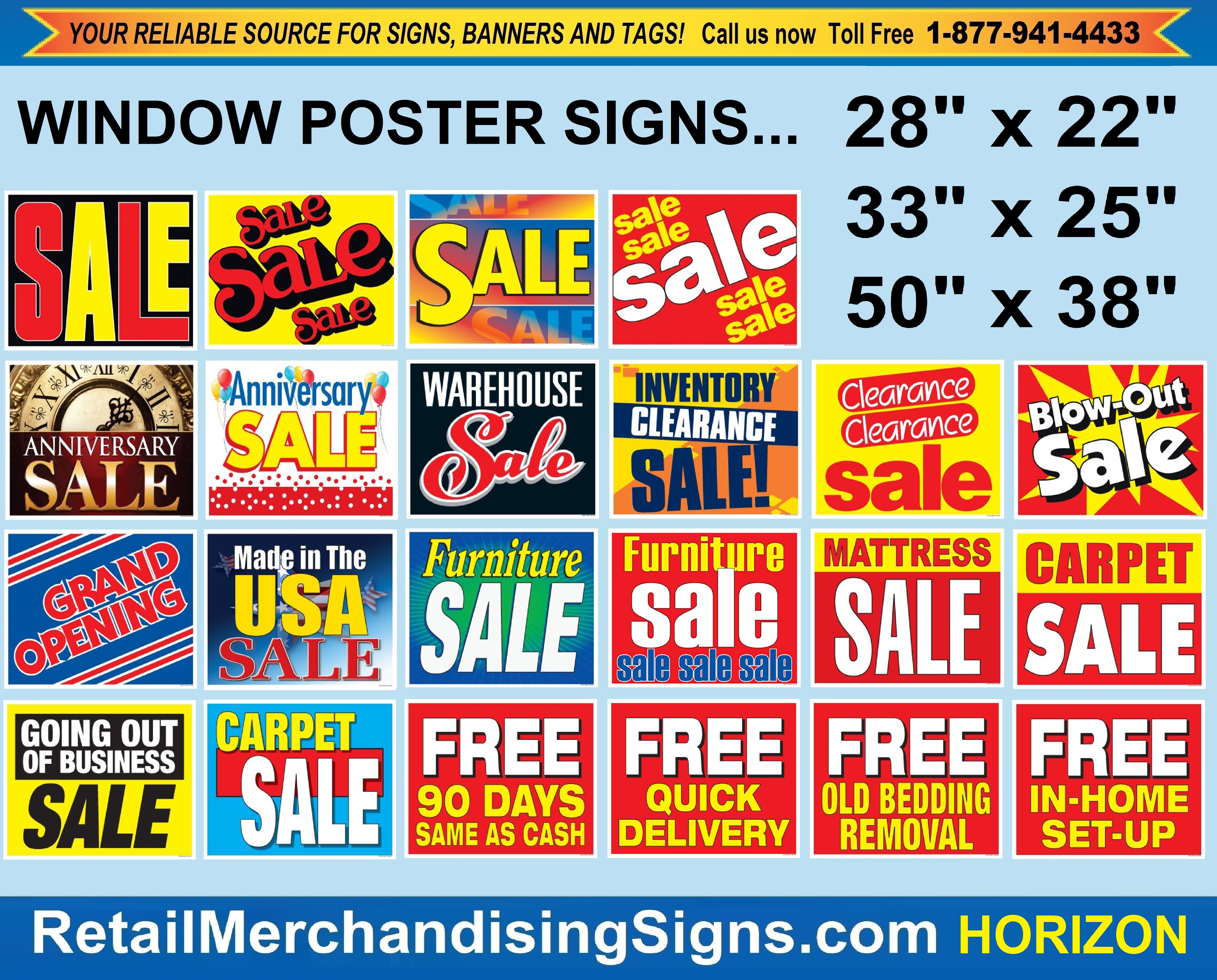 Horizontal Window Posters