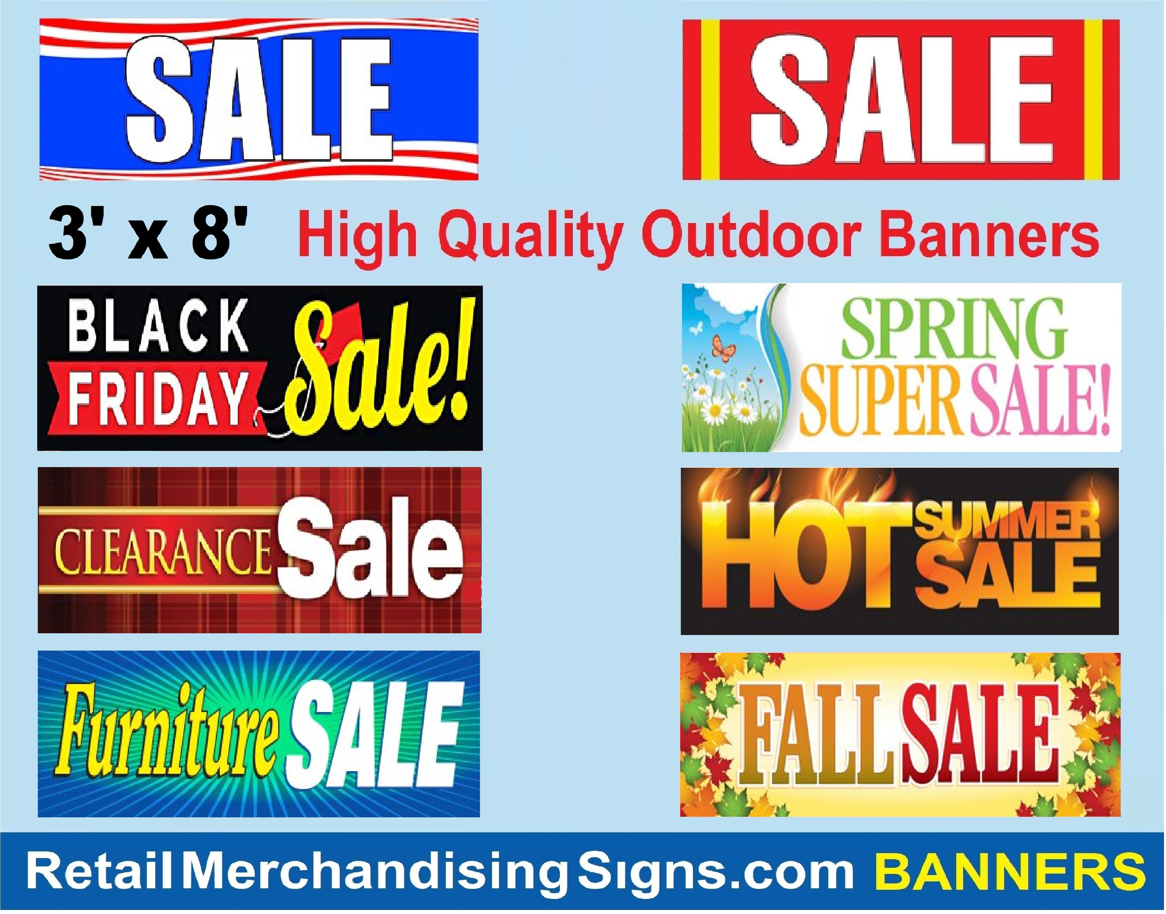 3' x 8' Banners