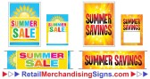 Summer Sale Signs, Tags, Posters, and Banners. Retail Promotional Sign Kits    