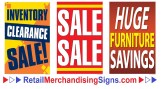 Furniture and Retail Store Window Signs, Banners, Sale Tags and More