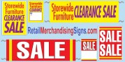 SALE SIGNS STOREWIDE CLEARANCE SALE BANNER POSTER TAG