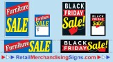 Sale Signs, Tags, Posters, and Banners. Retail Promotional Sign Kits