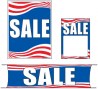 Winter Sale Retail Promotional Holiday/Christmas Small Sign Kits patriotic