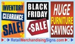Furniture and Retail Store Window Signs, Banners, Sale Tags and More