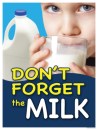 Supermarket and Grocery Store Sign Posters Don't Forget the Milk