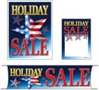 Retail Promotional Holiday/Christmas Large Sign Kits patriotic