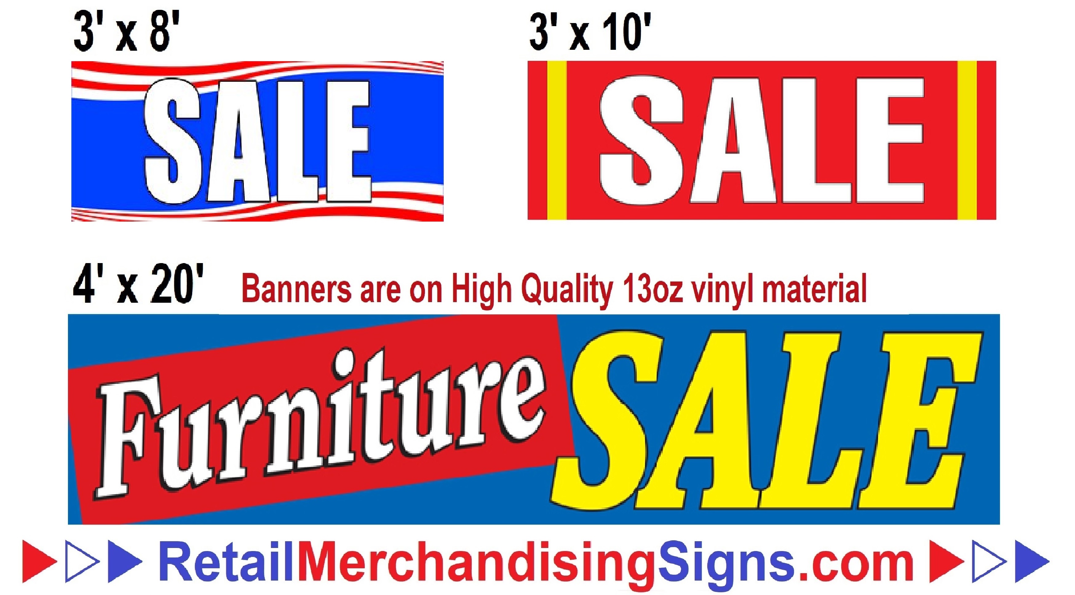 BANNERS, 3 sizes