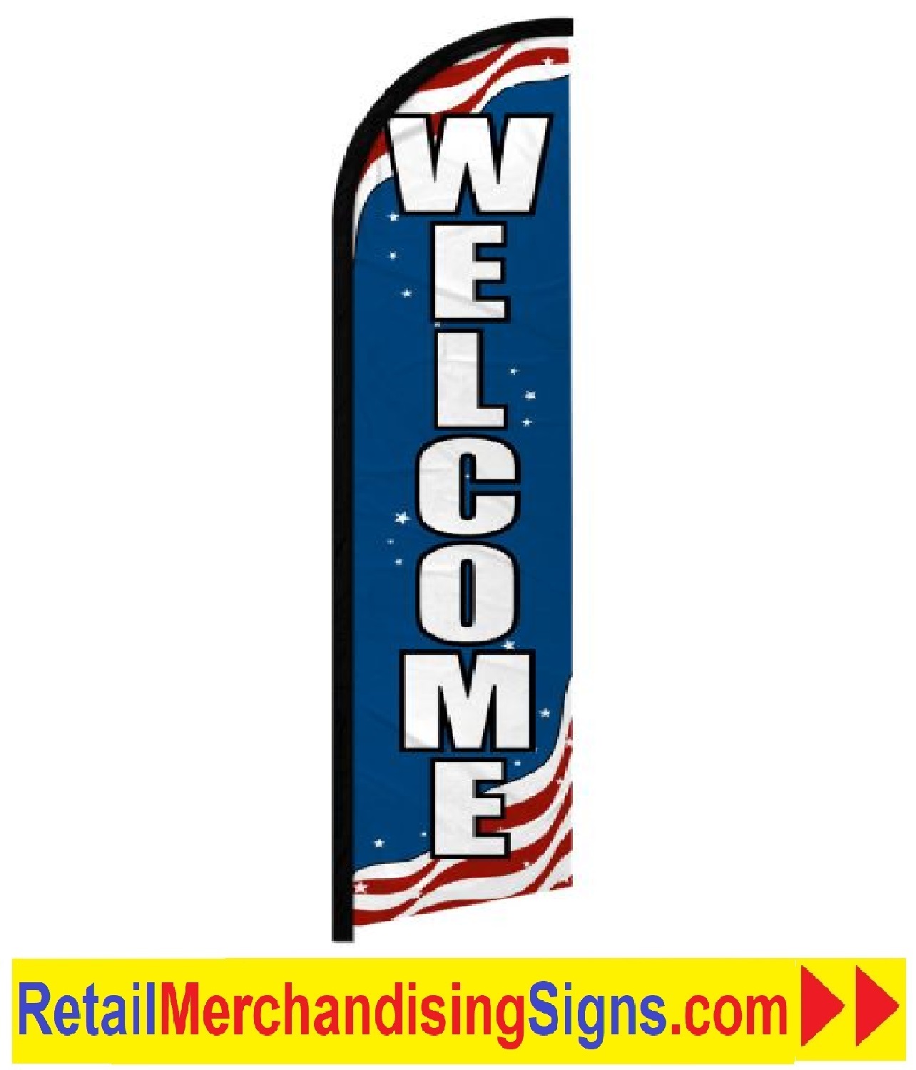 STORAGE 3' WIDE WINDLESS SWOOPER FEATHER BANNER FLAG ADVERTISING SIGN KIT 