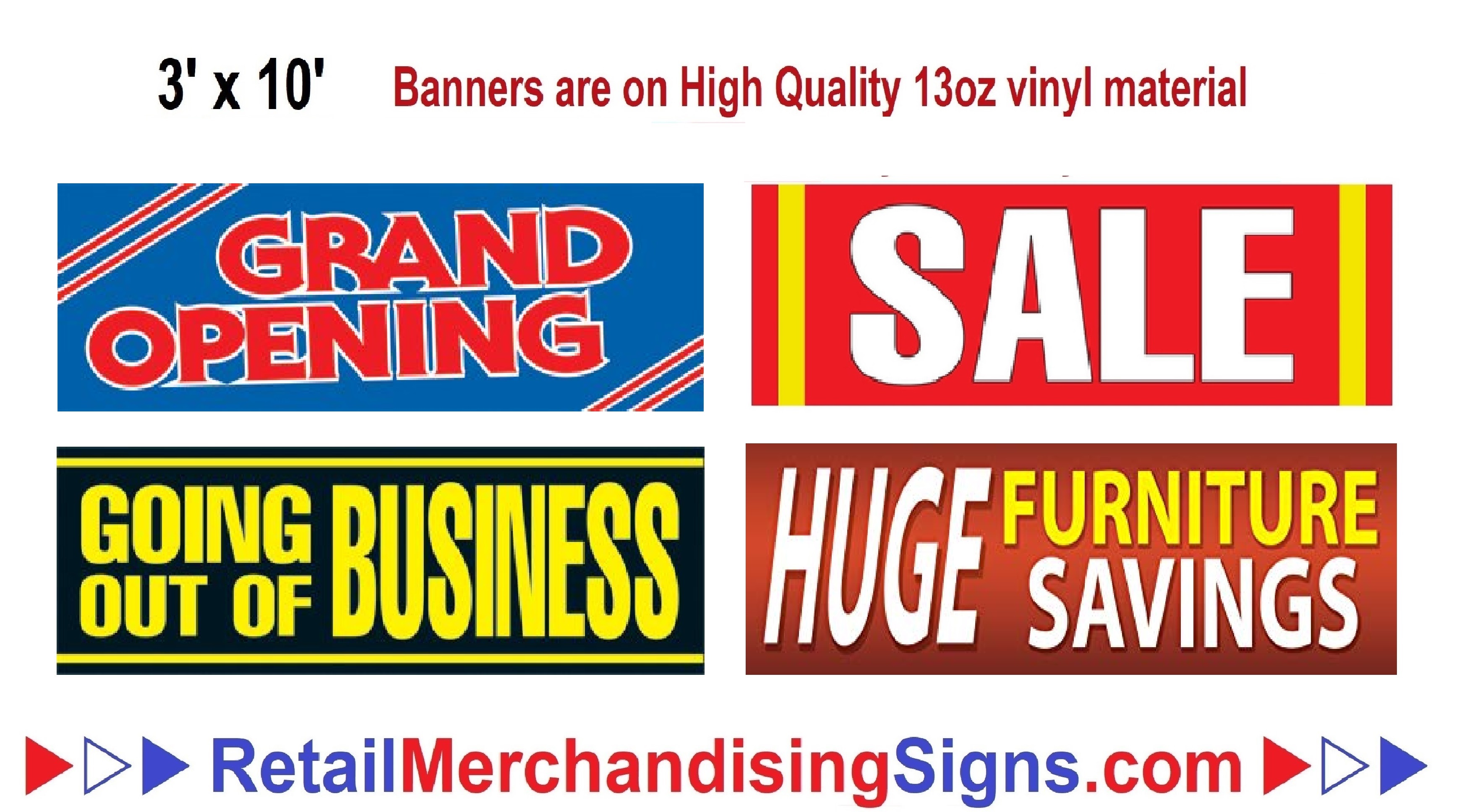 3' x 10' Banners