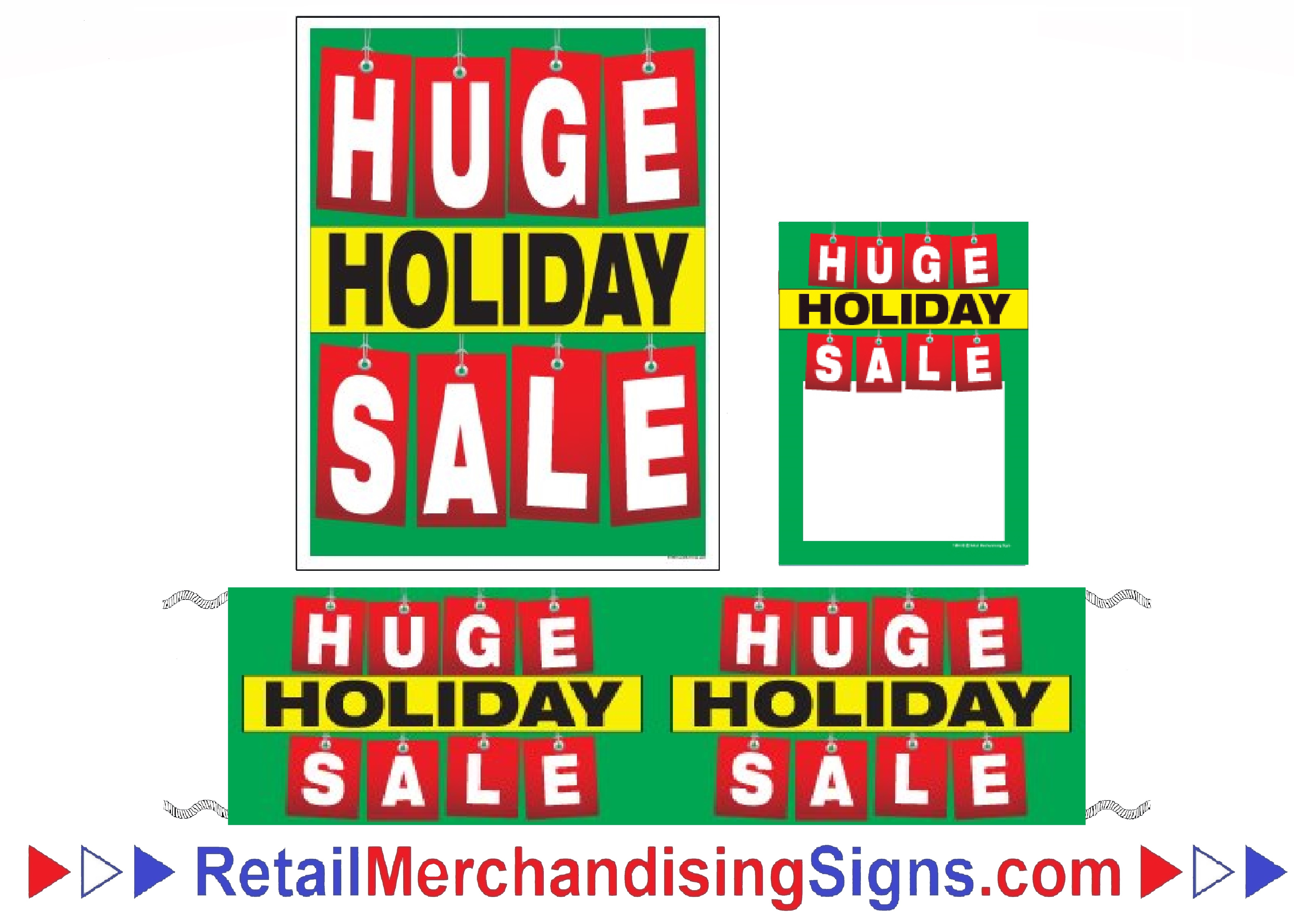 HUGE HOLIDAY SALE | Small Banner Signs Poster Tags Kit