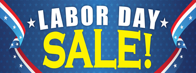 Seasonal Retail Sale Banners 3' x 8' Labor Day Sale Business Store Sings