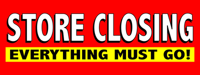 STORE CLOSING EVERYTHING MUST GO Advertising Vinyl Banner Flag Sign Many Sizes 