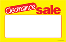 Clearance Retail Sale Sign Posters-Yellow-Value Pack