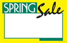 Seasonal Price Cards/Sign Cards Spring Sale