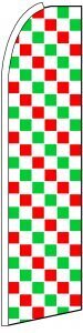 Feather Banner Flag 16' Kit Red Green White Checker