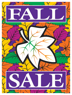 Window Poster 25''x33'' FALL SALE