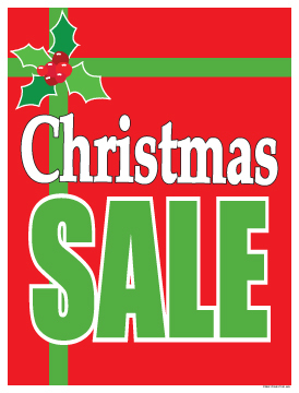 Holiday Sale Signs Posters Christmas Sale gift
