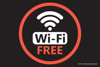 Business Store Policy Signs 6 inch x 9 inch Free Wi Fi