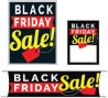 Seasonal Holiday Advertising Large Kit (4 pieces) Black Friday Sale red tag