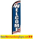Swooper Feather Flags 11.5' WELCOME flag (Windless)