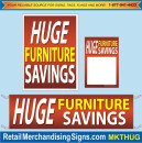 MKTHUG Huge Furniture Savings Sign Kit (4pcs) Mini