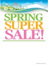 Seasonal Slotted Sale Tags 5in x 7in Spring Super Sale
