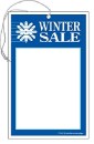 TYC437 Price Tag with string Winter Sale Seasonal has a hole and elastic String