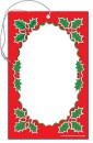 Christmas Holiday Blank Border Tags with hole and elastic string