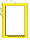 TYD203 Blank Border Price Tag Sign with hole and elastic String