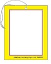 TYD203 Blank Border Price Tag Sign with hole and elastic String
