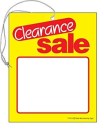 TYD210 Price Tag with string CLEARANCE has a hole and elastic String