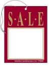  TYD601 Sales Price Tag Sign SALE with hole and elastic String