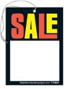 TYD800 Sales Price Tag Sign SALE with hole and elastic String