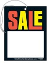 TYD800 Sales Price Tag Sign SALE with hole and elastic String
