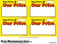 PC Printable Laser Price Tags 3 1/2 x 5 1/2 Our Price