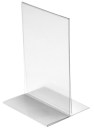Sign Holder 8 1/2w x 11h (V) Acrylic T-Style
