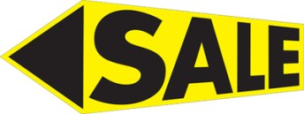 Yard/Lawn Signs 17.75in x 47.25in Sale Arrow Yellow Black