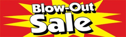 Retail Sale Banners Blow Out Sale