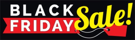 Christmas Holiday Retail Sale Banners 3' x 8' Black Friday Sale