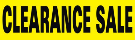 Retail Sale Banners 3'x8' Clearance Sale black yellow Business Store Signage