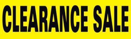 Signmission 36 x 96 in. Clearance Sale Banner Sign - Retail Store 50 Percentage Off Huge