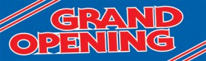 Retail Sale Banners Grand Opening blue