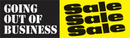 Retail Sale Banners  Going Out Of Business Sale Black Yellow