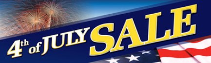 Retail Sale Banners 4th of July Sale