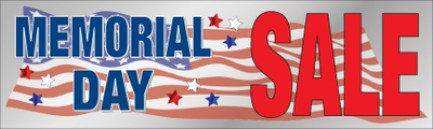 Retail Sale Banners 3' x 8' Memorial Day Sale