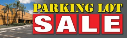Parking Lot Sale Retail Sale Banner 3' x 8'