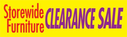 Retail Sale Banners Store wide Furniture Clearance Sale