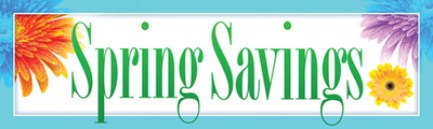 Retail Sale Banners Spring Savings (flowers)