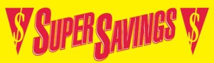 Retail Sale Banners $ Super Savings